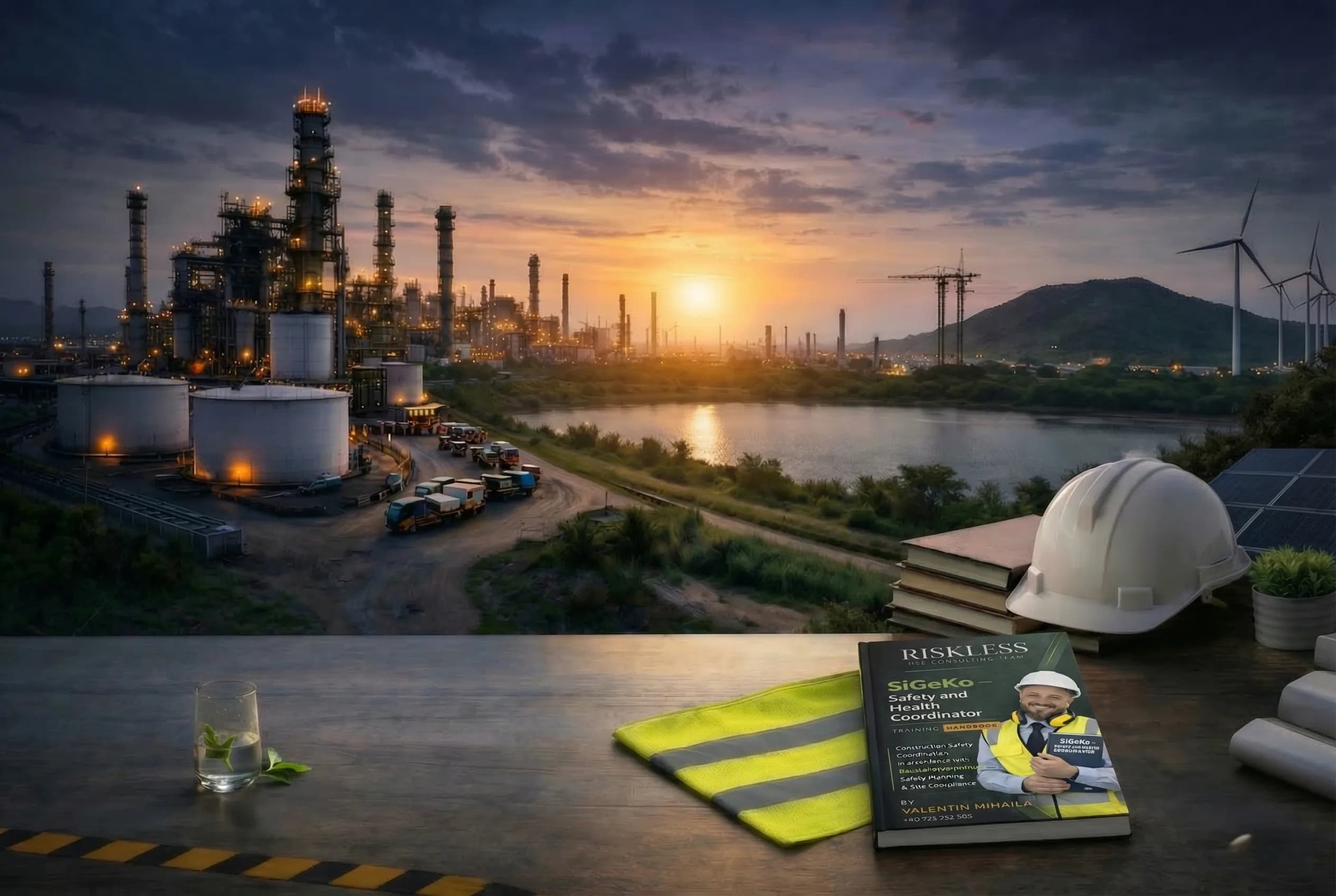 Industrial safety professional conducting site assessment in Germany