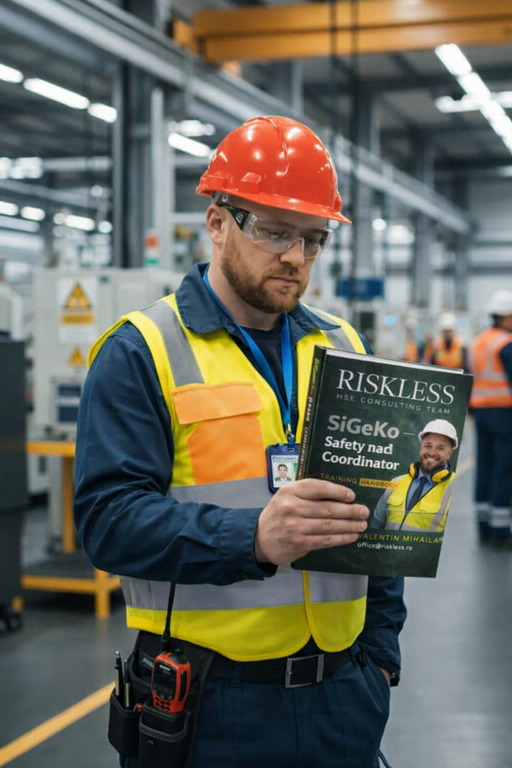 HSE consultant conducting a site safety assessment